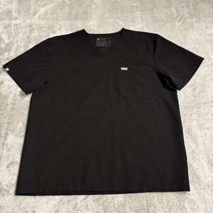 Figs men’s Leon three pocket scrub top black size XL FM1500 PO2723 médical